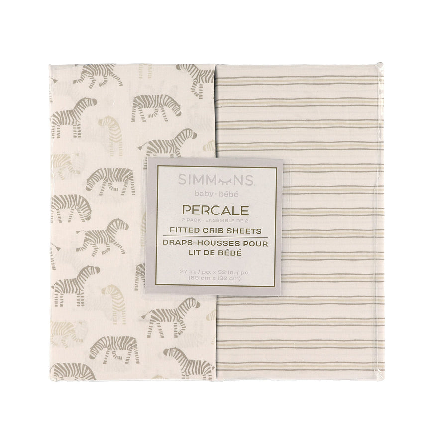 Drap Contour (2) pour Lit de Bébé - Zèbres-Simmons-JAS-24105-CLÉMENT