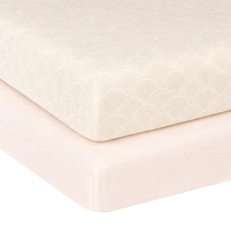 Drap Contour (2) pour Lit de Bébé - Taupe-Simmons-JAS-24115-CLÉMENT