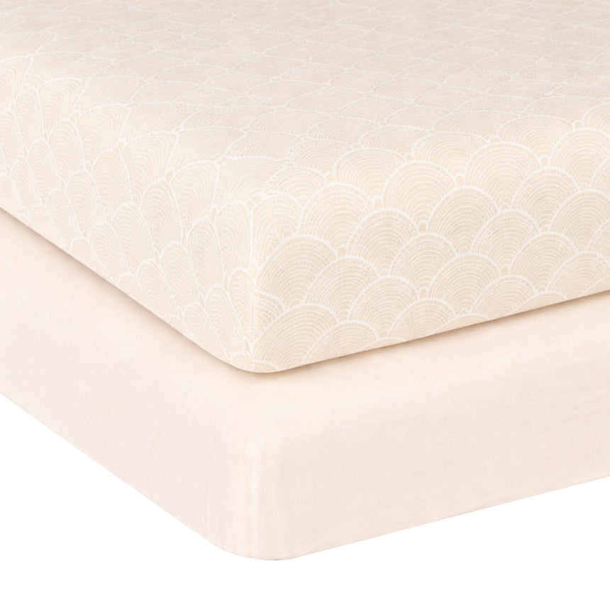 Drap Contour (2) pour Lit de Bébé - Taupe-Simmons-JAS-24115-CLÉMENT