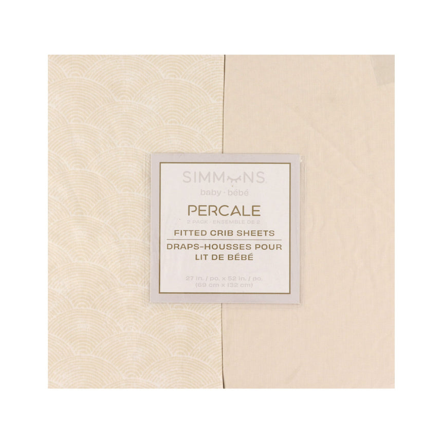 Drap Contour (2) pour Lit de Bébé - Taupe-Simmons-JAS-24115-CLÉMENT