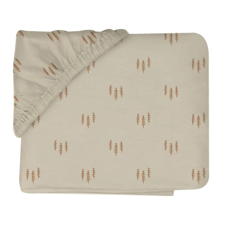 Drap Contour pour Lit de Bébé - Flanelle Pins-Origami Maison-JAS-DCFLANPINS-CLÉMENT