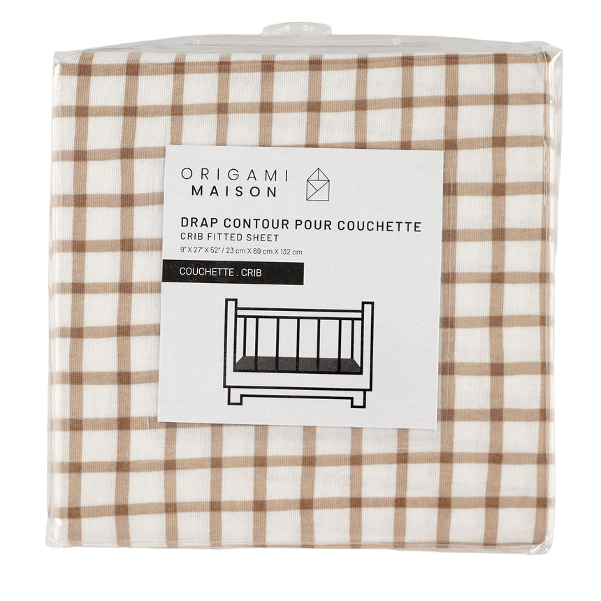 Drap Contour pour Lit de Bébé - Carreaux-Origami Maison-JAS-DRAPCONCHEKC-CLÉMENT
