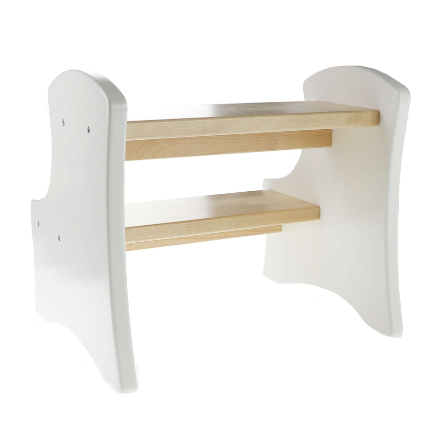 Marche-pied en Bois - Blanc Naturel-JB Poitras-JBP-702-blanc-na-CLÉMENT