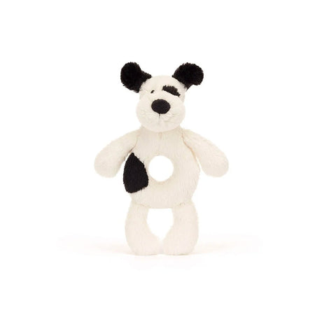 Peluche Hochet Chiot Noir & Crème-Jellycat-JLC-BRR4BCP-CLÉMENT