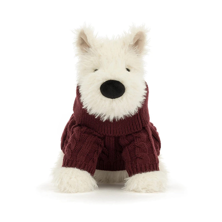 Chien scottish Munro « Pull d’hiver »-Jellycat-JLC-MUN2JUM-CLÉMENT