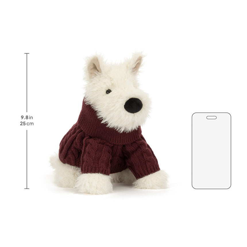 Chien scottish Munro « Pull d’hiver »-Jellycat-JLC-MUN2JUM-CLÉMENT