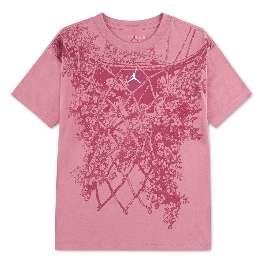T-shirt Mj Net Bouquet 7-16ans-Jordan-Rose-S-JOR-45G291-P9I-CLÉMENT