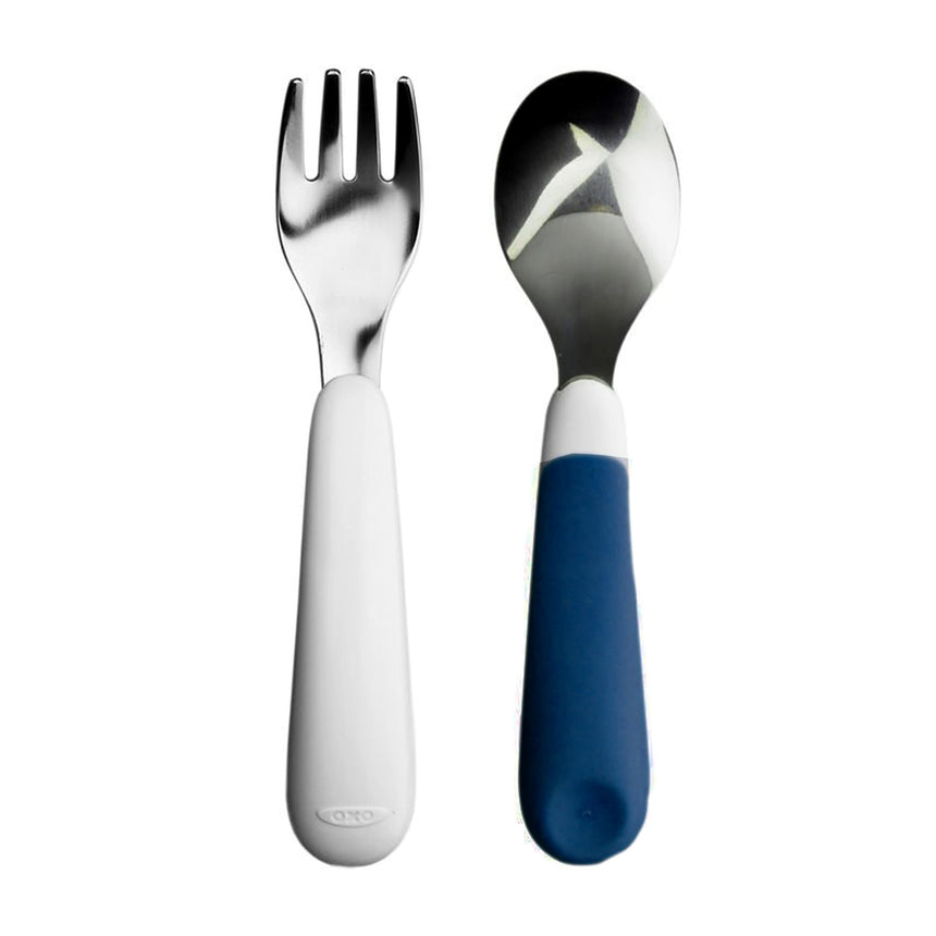 Ensemble Cuillère et Fourchette OXO Tot - Marine-Oxo Tot-KAO-61132300-CLÉMENT