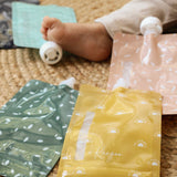 Pochettes à compote réutilisables Boho 6x (4oz)-Kangoo & Cie-KGO-BOHO-CLÉMENT