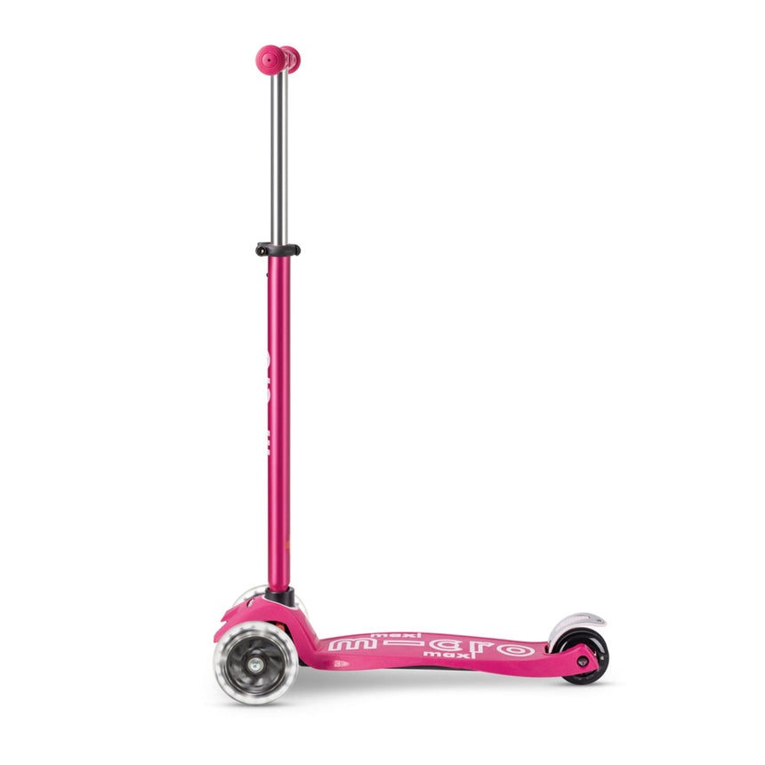 Trottinette LED Maxi MICRO Deluxe - Rose-Micro-KIB-MMD077-CLÉMENT