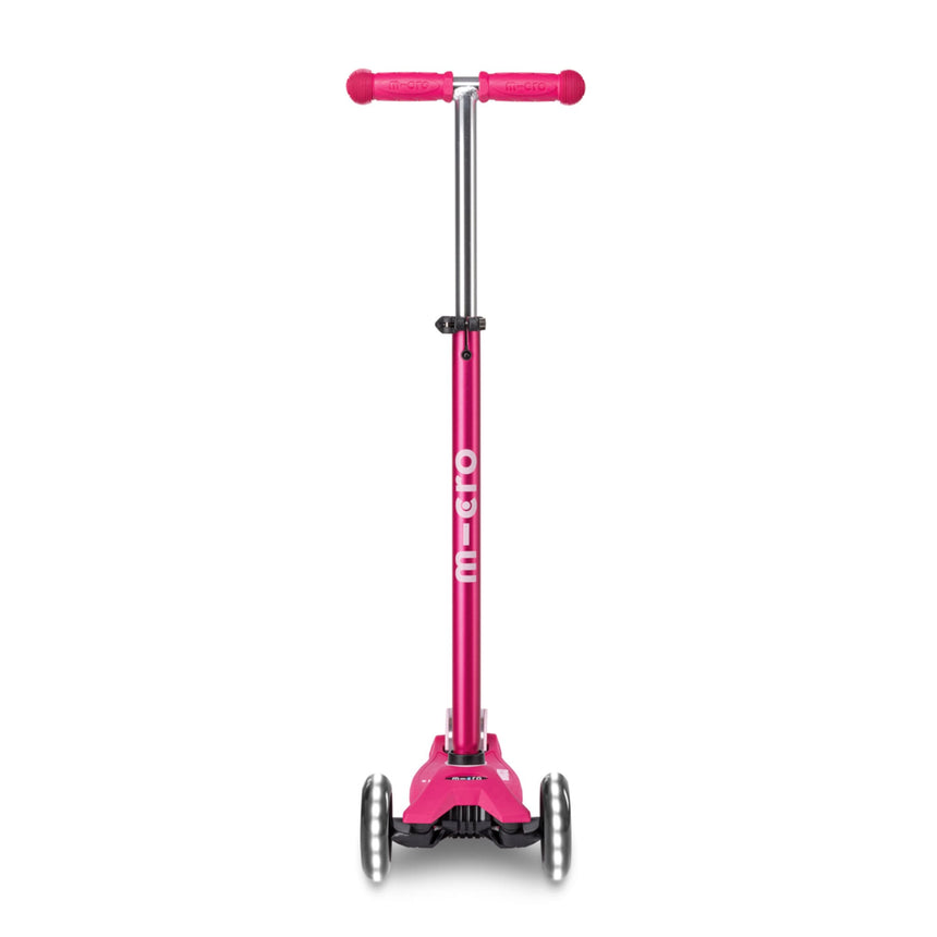 Trottinette LED Maxi MICRO Deluxe - Rose-Micro-KIB-MMD077-CLÉMENT