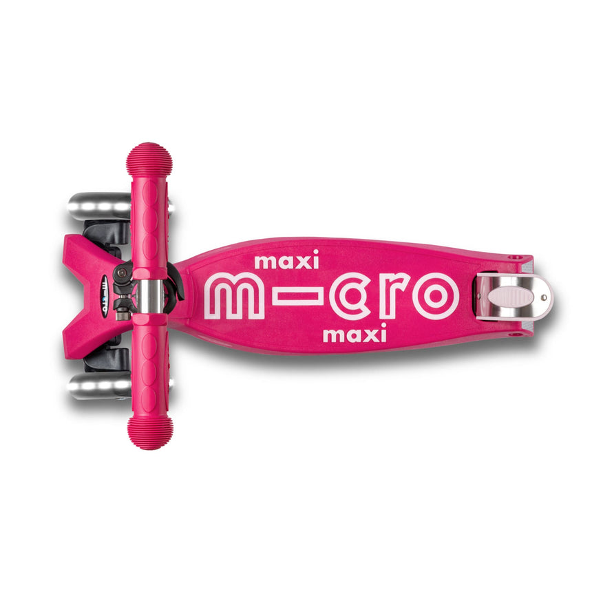 Trottinette LED Maxi MICRO Deluxe - Rose-Micro-KIB-MMD077-CLÉMENT