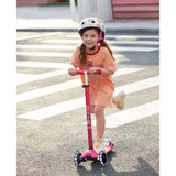 Trottinette LED Maxi MICRO Deluxe - Rose-Micro-KIB-MMD077-CLÉMENT
