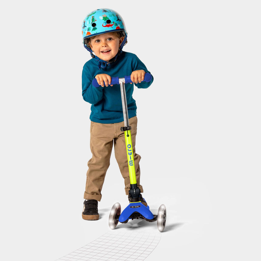 Trottinette Mini Pliable Del - Jaune Néon / Bleu-Micro-KIB-MMD240-CLÉMENT