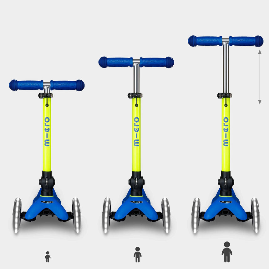 Trottinette Mini Pliable Del - Jaune Néon / Bleu-Micro-KIB-MMD240-CLÉMENT