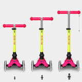 Trottinette Mini Pliable Del - Jaune Néon / Rose-Micro-KIB-MMD243-CLÉMENT