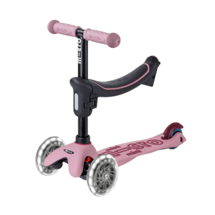 Trottinette Mini Rock&go LED - Dusty Rose-Micro-KIB-MMD386-CLÉMENT
