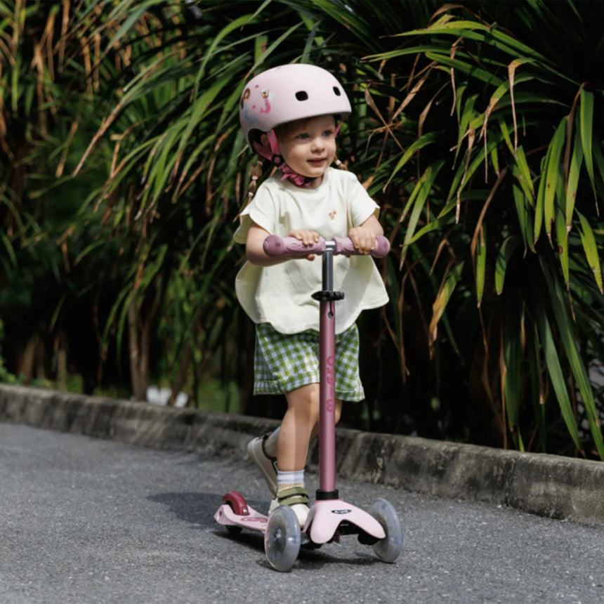 Trottinette Mini Rock&go LED - Dusty Rose-Micro-KIB-MMD386-CLÉMENT