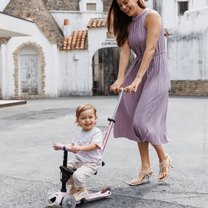 Trottinette Mini Rock&go LED - Dusty Rose-Micro-KIB-MMD386-CLÉMENT