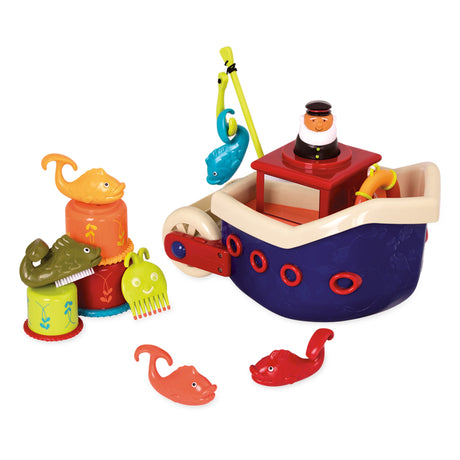 Jouet de bain Bateau de Pêcheur Fish & Splis-Kid Jouets-KIJ-570BX2204-CLÉMENT