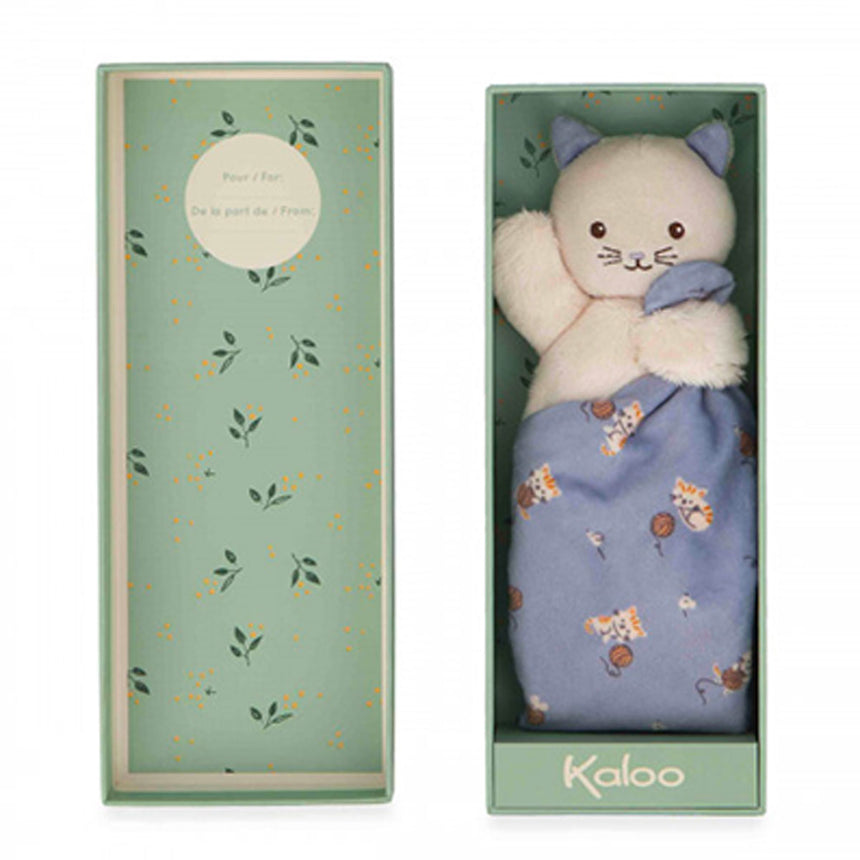 Doudou Chat Carré Douceur - Lila-Kaloo-KLO-K226004-CLÉMENT