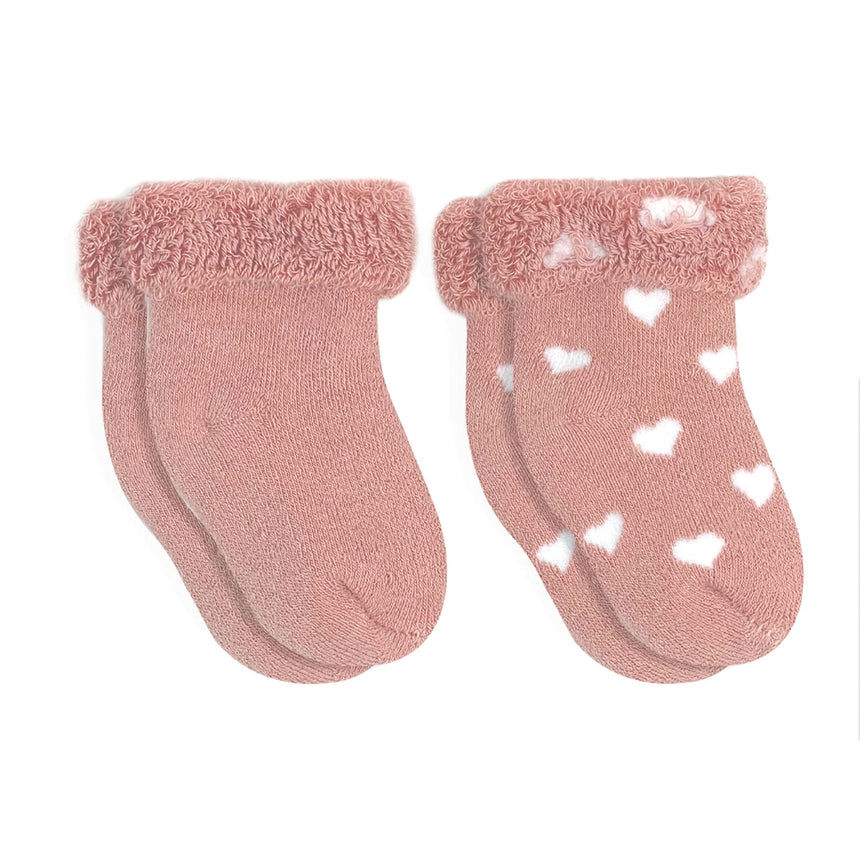 Bas (2) Nouveau-né - Ratine Rose Cœurs-Kushies-Rose-0-3 m-KOO-SK6550318-CLÉMENT