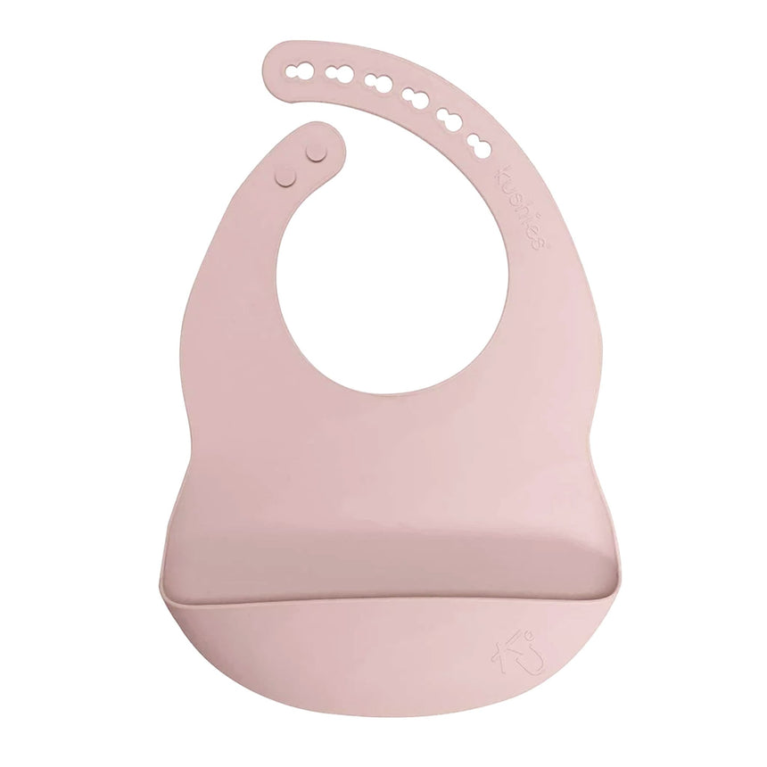 Bavoir en Silicone Silibib - Rose-Kushies-KUS-B308ROSE-CLÉMENT