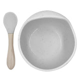 Cuillère et Bol en Silicone Siliscoop - Blanc-Kushies-KUS-F119-DDGSP-CLÉMENT