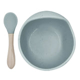 Cuillère et Bol en Silicone Siliscoop - Aqua-Kushies-KUS-F119-SEASP-CLÉMENT