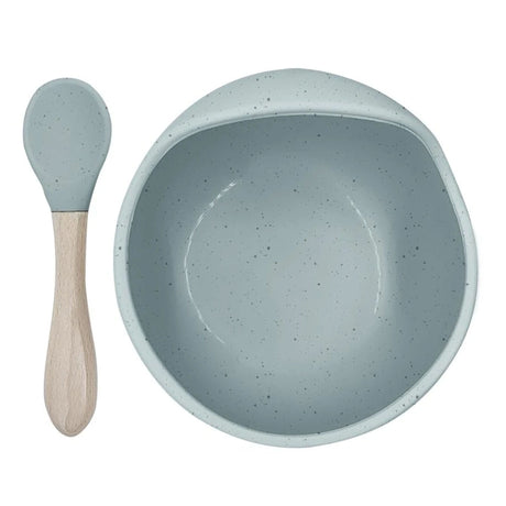 Cuillère et Bol en Silicone Siliscoop - Aqua-Kushies-KUS-F119-SEASP-CLÉMENT