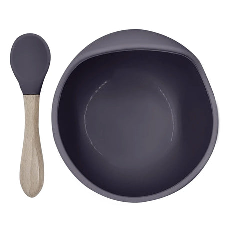 Cuillère et Bol en Silicone Siliscoop - Prune-Kushies-KUS-F119-SPAR-CLÉMENT