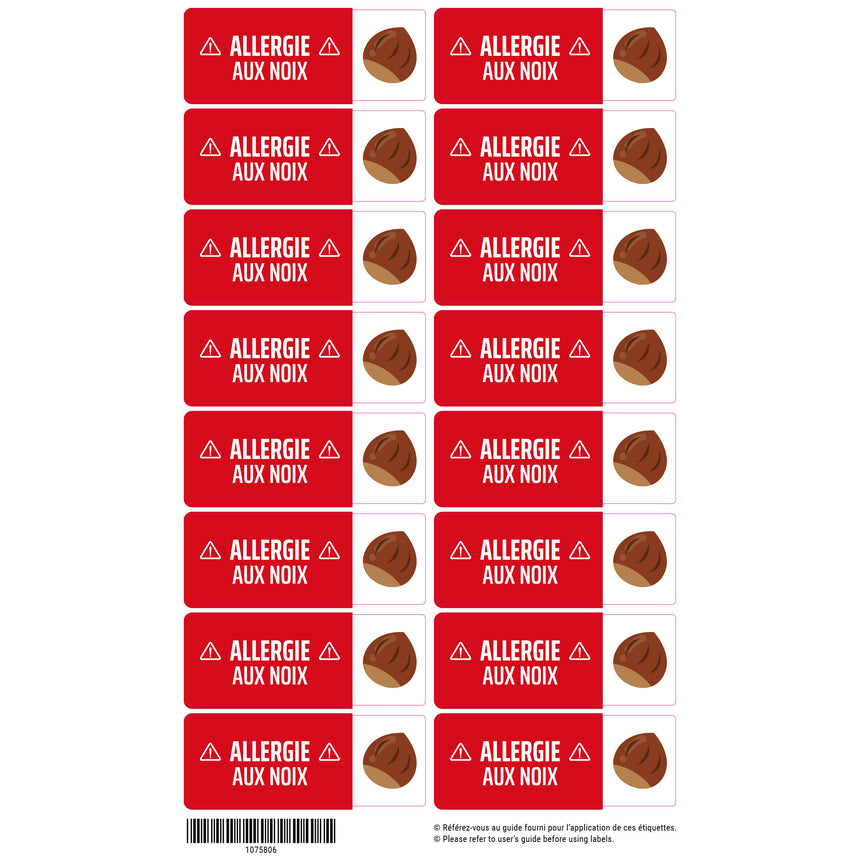 Étiquettes Allergie - Noix-Clement - Impressions-LAB-ECALL-NOIX-CLÉMENT