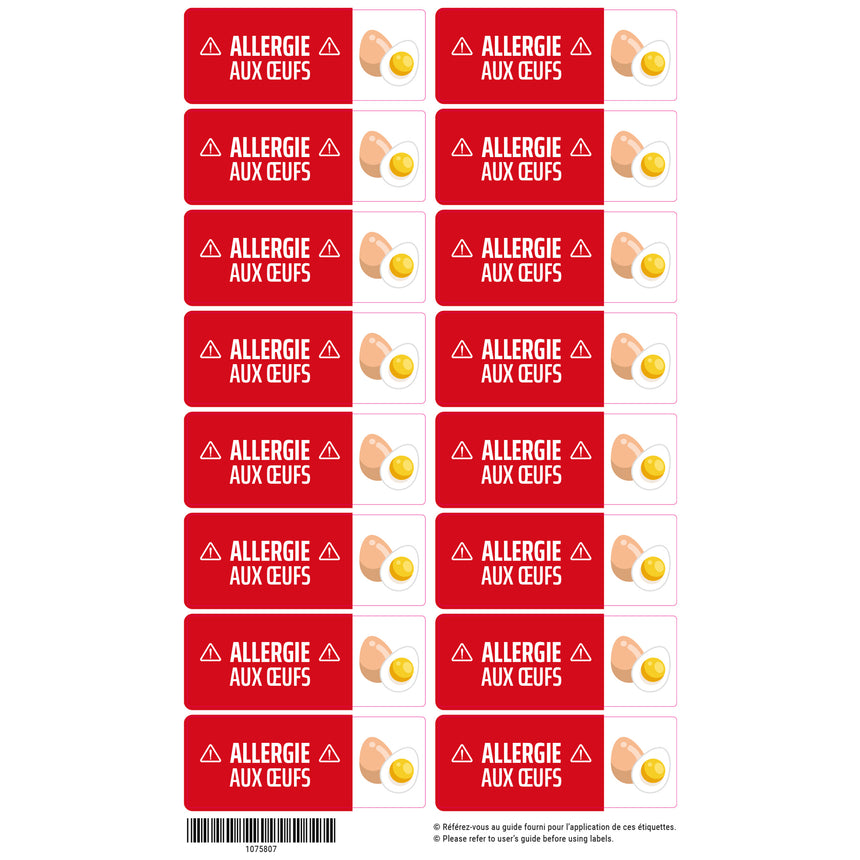 Étiquettes Allergie - Oeufs-Clement - Impressions-LAB-ECALL-OEUFS-CLÉMENT