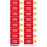 Étiquettes Allergie - Sésame-Clement - Impressions-LAB-ECALL-SESAME-CLÉMENT