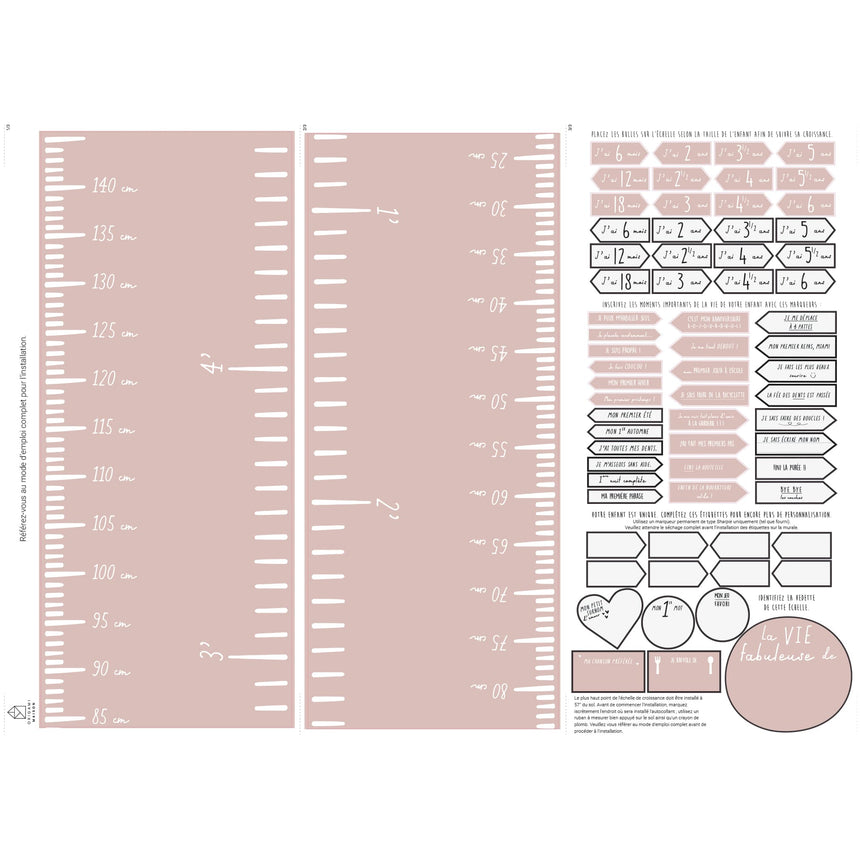 Échelle de Croissance Moderne luxe Rose-Clement - Impressions-LAB-ECH-MODLUX-R-CLÉMENT