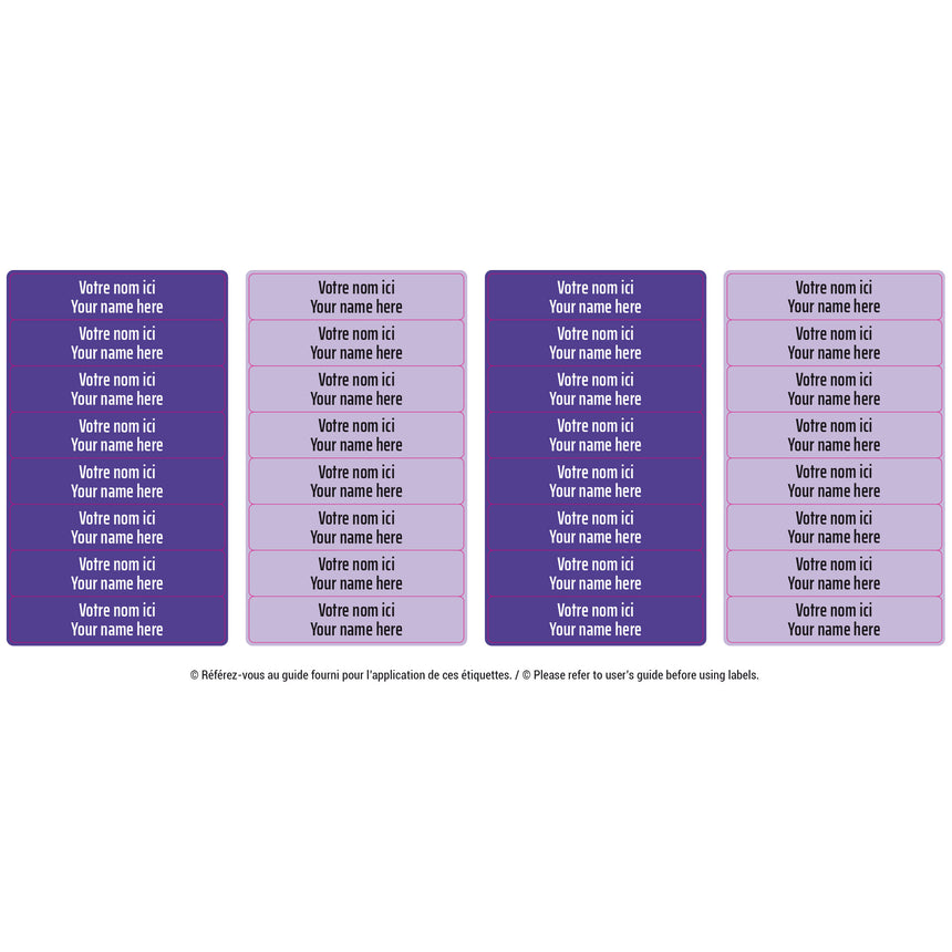 Étiquettes Personnalisées Mini - Mauve-Clement - Impressions-LAB-ECMINI-MAUVE-CLÉMENT