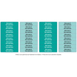 Étiquettes Personnalisées Mini - Turquoise-Clement - Impressions-LAB-ECMINI-TURQU-CLÉMENT