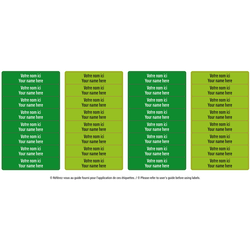 Étiquettes Personnalisées Mini - Vert-Clement - Impressions-LAB-ECMINI-VERT-CLÉMENT