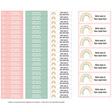 Étiquettes Essentiel - Arcs-en-ciel Rose-Clement - Impressions-LAB-ECNOM-ARCR-CLÉMENT