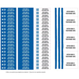 Étiquettes Essentiel - Motifs bleus-Clement - Impressions-LAB-ECNOM-BLEU-CLÉMENT