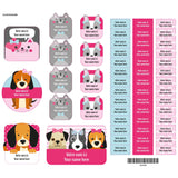 Étiquettes Essentiel - Chiens rose-Clement - Impressions-LAB-ECNOM-CHIENR-CLÉMENT