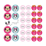 Étiquettes Essentiel - Chiens rose-Clement - Impressions-LAB-ECNOM-CHIENR-CLÉMENT