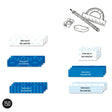 Étiquettes Essentiel - Scolaire bleue-Clement - Impressions-LAB-ECNOM-ECOLEB-CLÉMENT