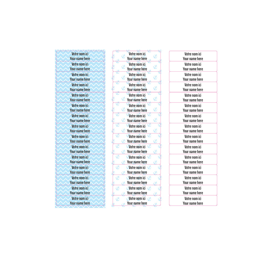 Étiquettes Essentiel - Scolaire bleue-Clement - Impressions-LAB-ECNOM-ECOLEB-CLÉMENT