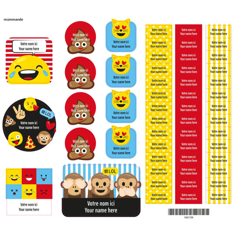 Étiquettes Essentiel - Émojis-Clement - Impressions-LAB-ECNOM-EMOJI-CLÉMENT