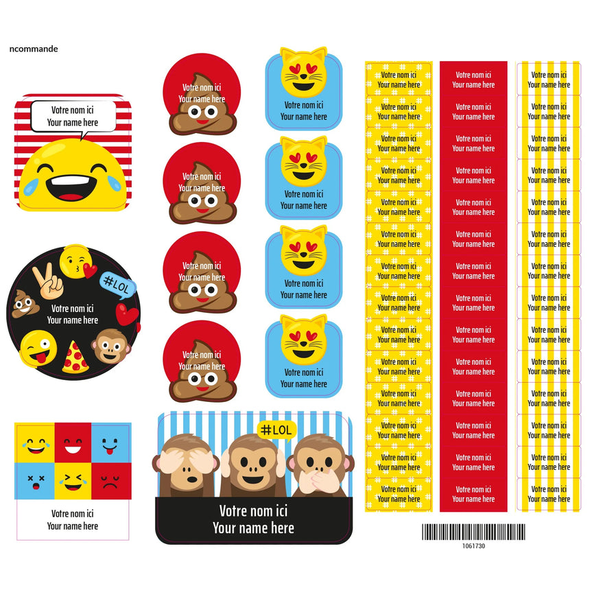 Étiquettes Essentiel - Émojis-Clement - Impressions-LAB-ECNOM-EMOJI-CLÉMENT