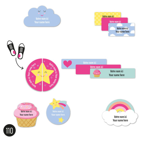 Étiquettes Garderie - Licorne-Clement - Impressions-LAB-ECNOM-G-LICO-CLÉMENT