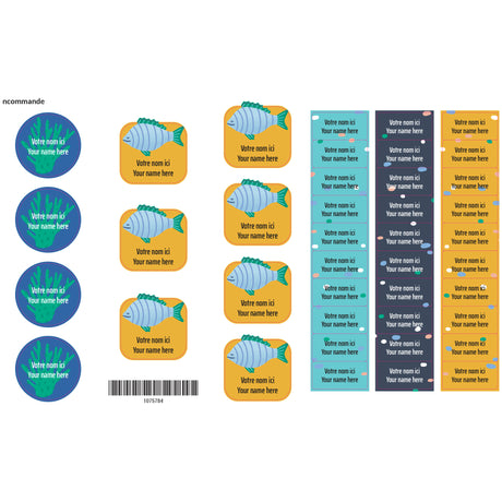 Étiquettes Garderie - Océan-Clement - Impressions-LAB-ECNOM-G-OCEA-CLÉMENT