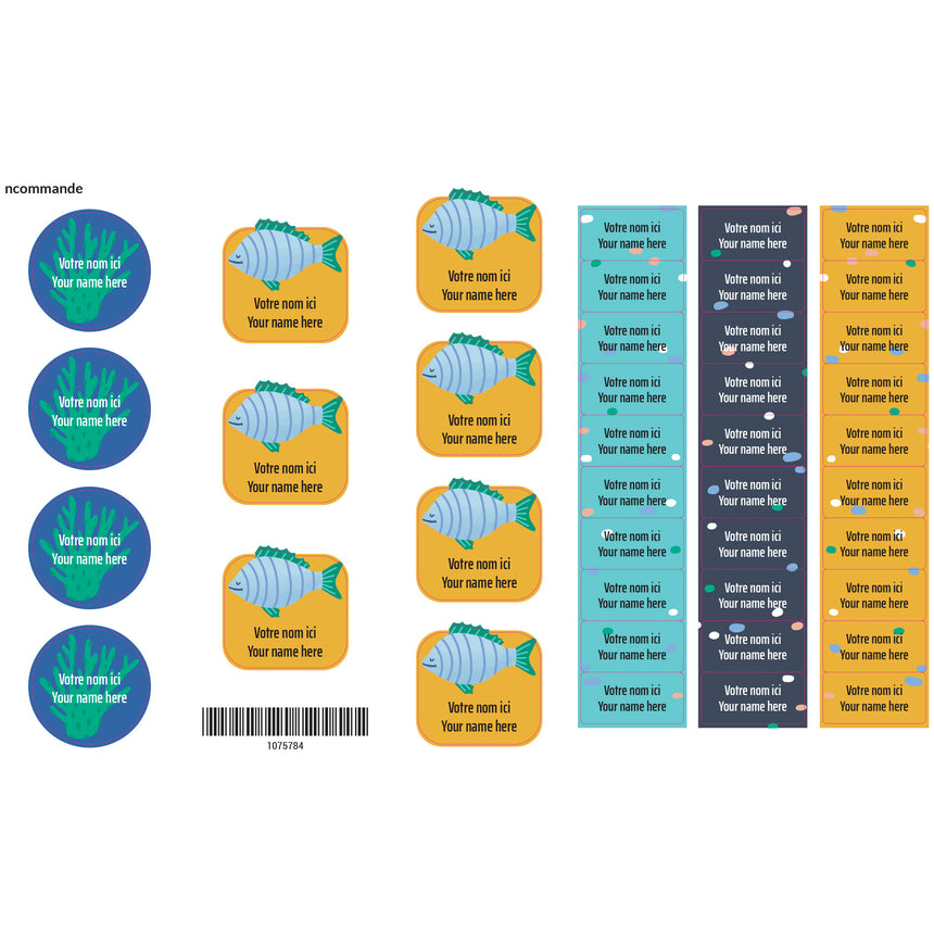 Étiquettes Garderie - Océan-Clement - Impressions-LAB-ECNOM-G-OCEA-CLÉMENT