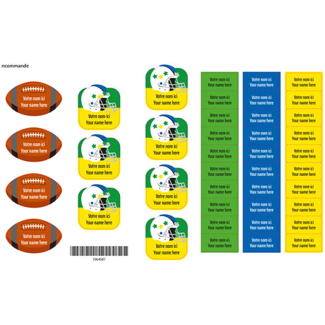 Étiquettes Garderie - Sports-Clement - Impressions-LAB-ECNOM-G-SPOR-CLÉMENT